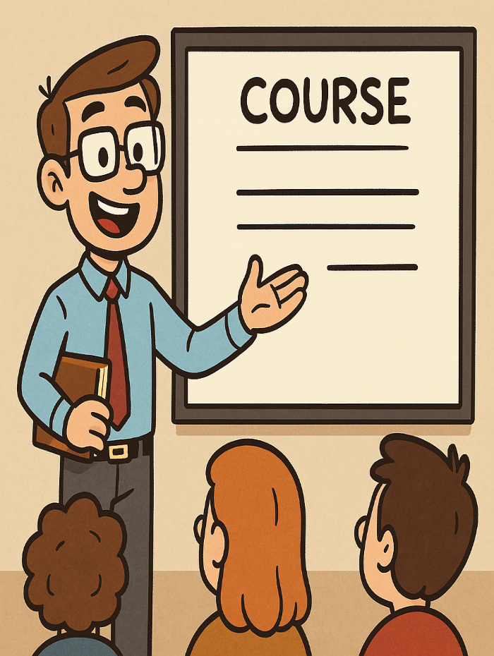 Formateur présentant un cours